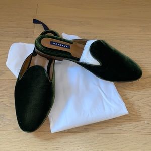NEW Margaux Velvet Olive Green Mule